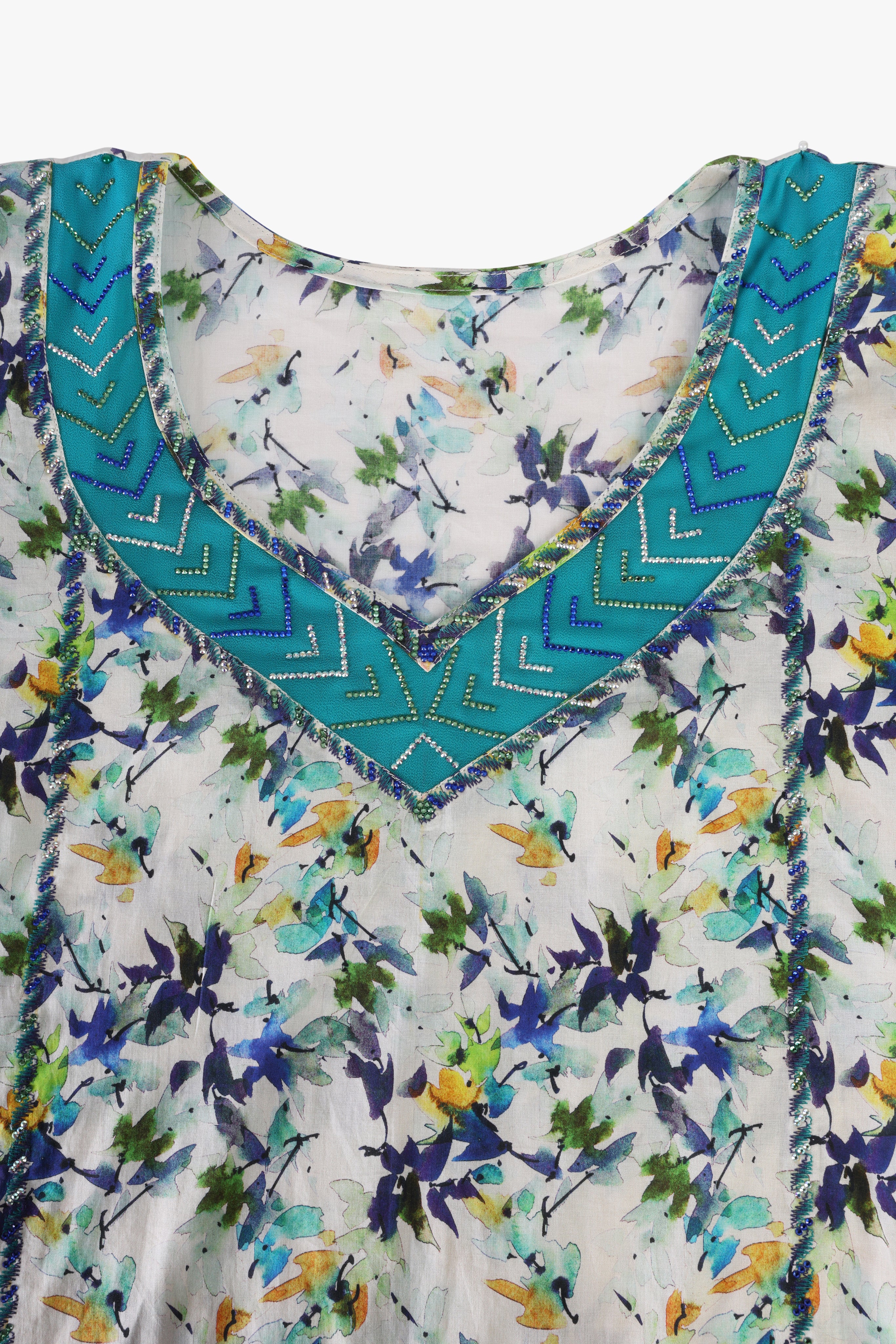 Turquoise Bloom Jalabiya