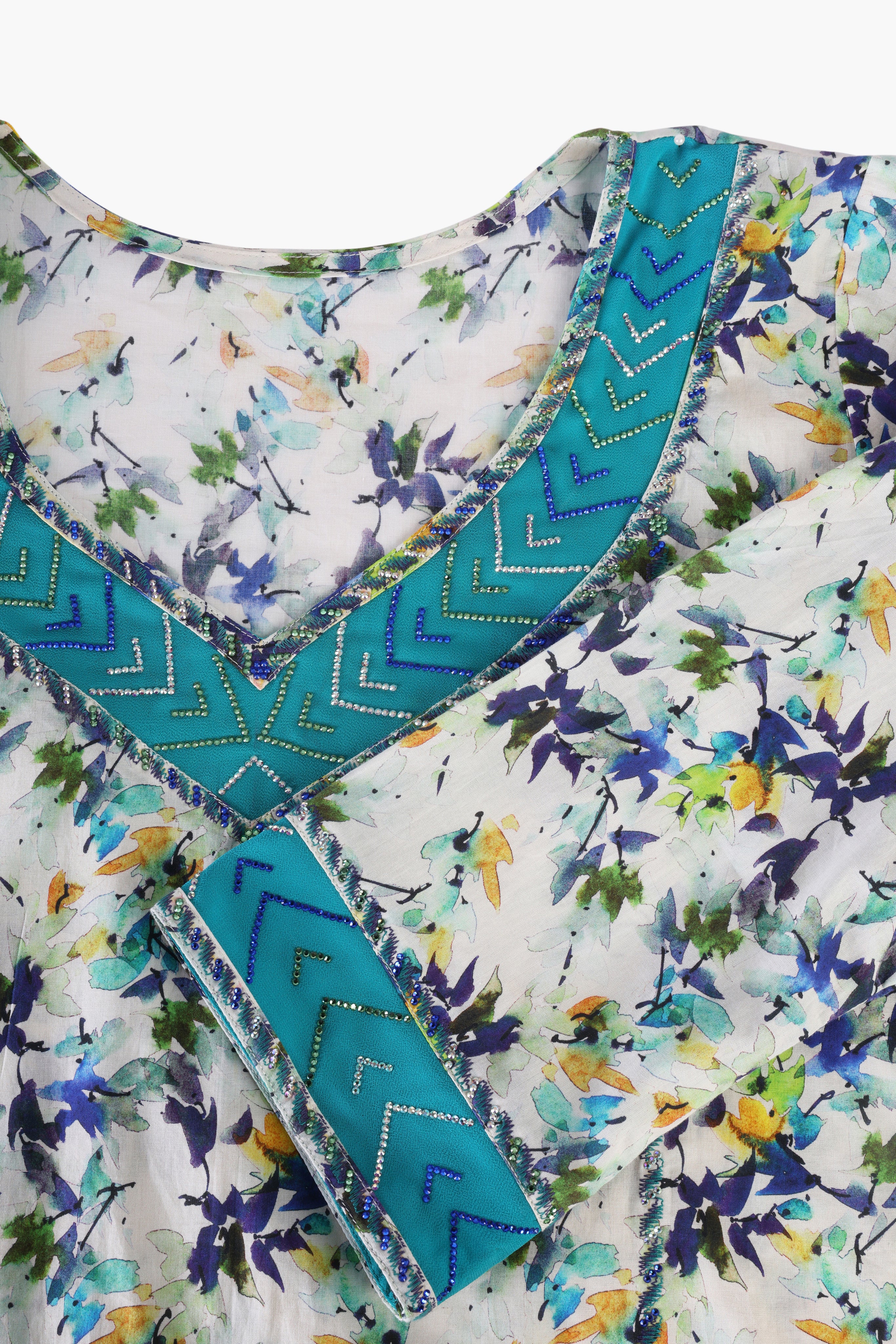 Turquoise Bloom Jalabiya