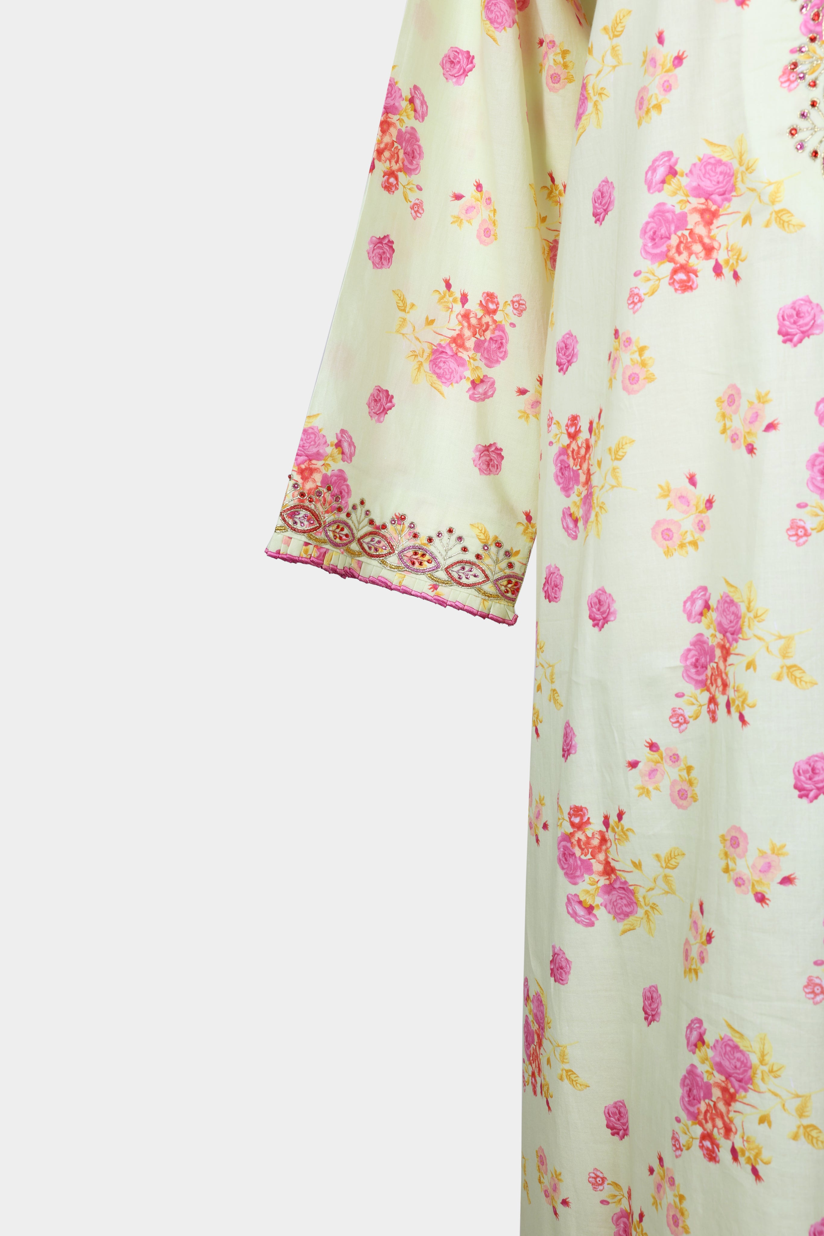 Roselle Floral Embroidered Jalabiya