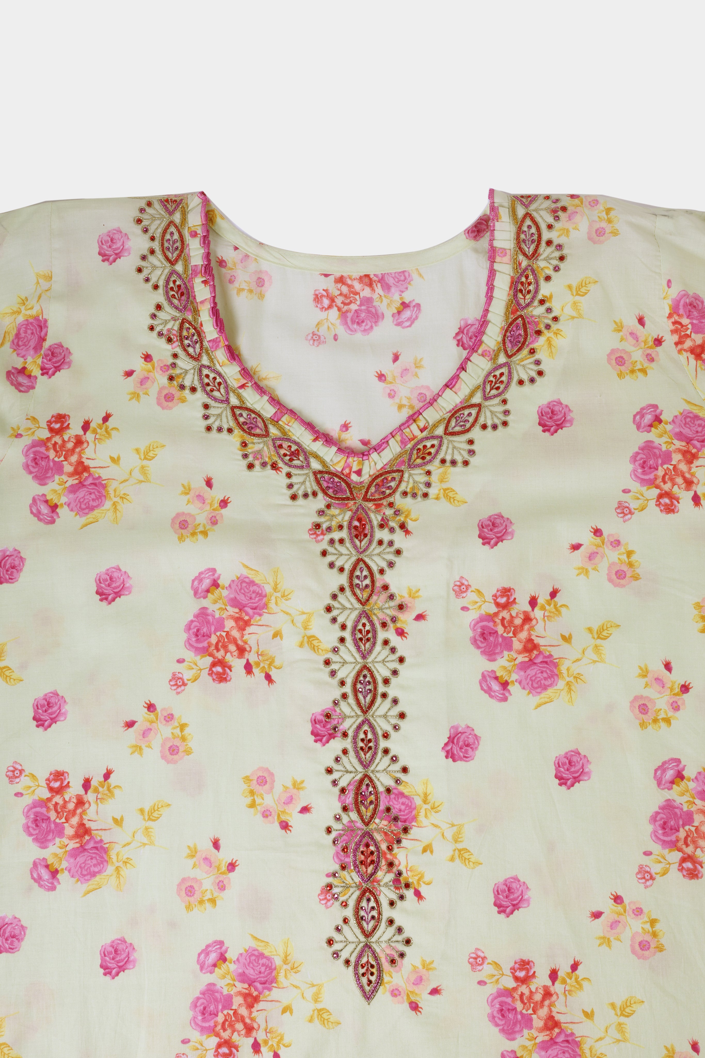 Roselle Floral Embroidered Jalabiya