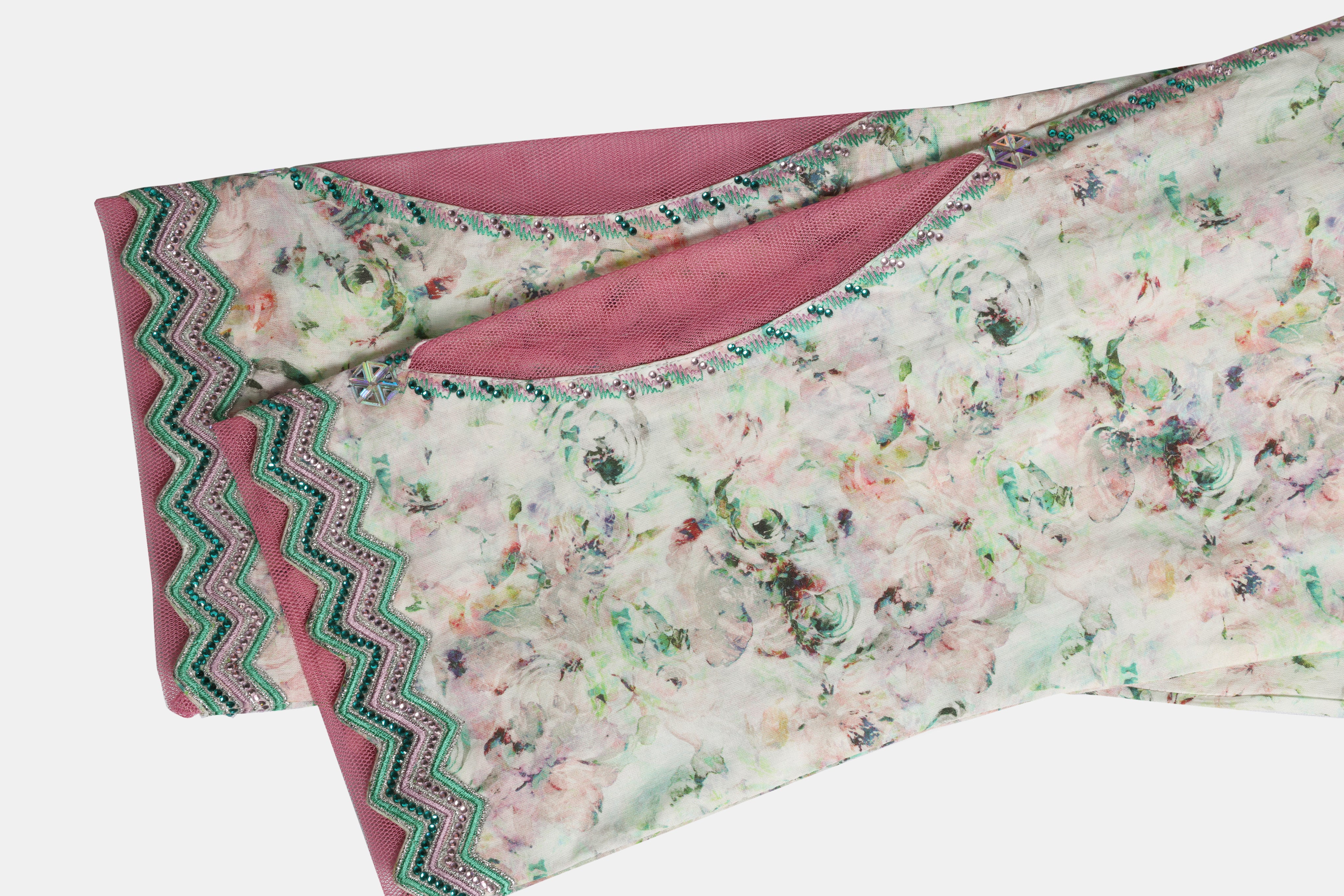 Pastel Garden Embroidered Jalabiya
