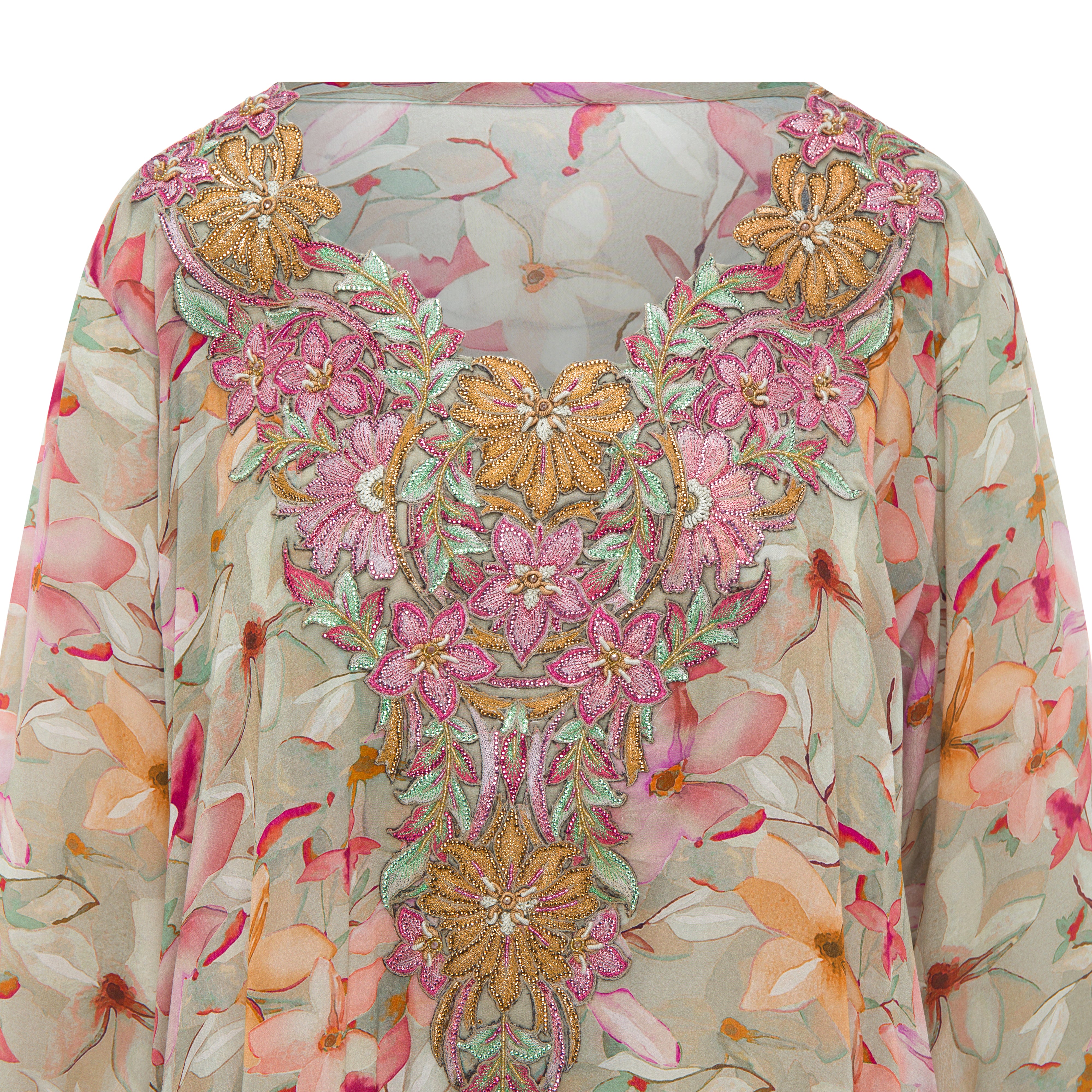 Blossom Luxe Mukhawar | 3D Folak Embroidery on Silk Hindi